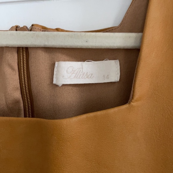 Alitsa girls faux leather and fur dress sz 14 - Picture 2 of 5